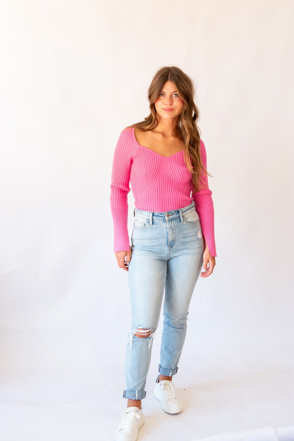 Ellyn Ribbed Long Sleeve Top