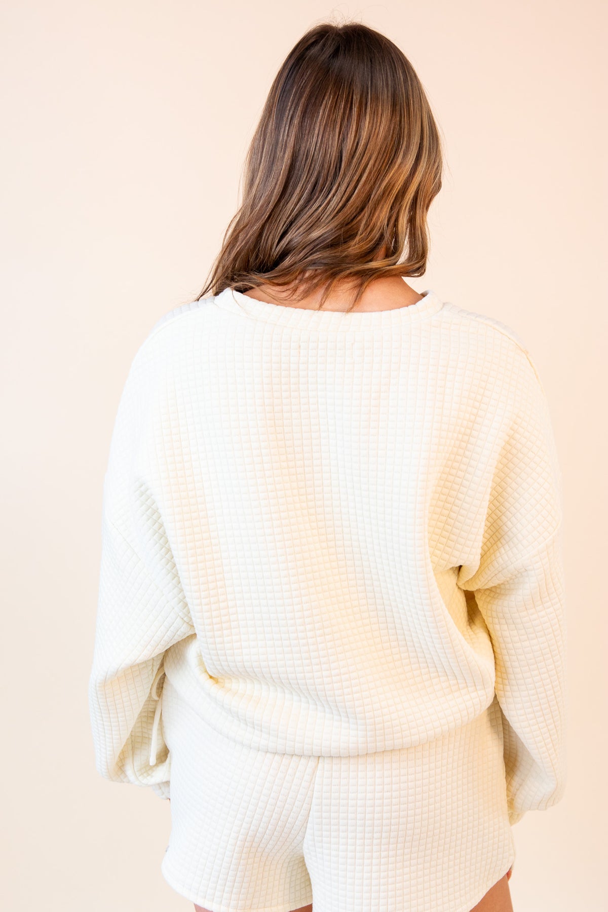 Pastime Textured Terry Sidetie Pullover