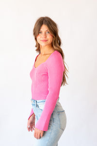 Ellyn Ribbed Long Sleeve Top