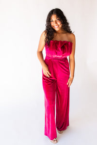 Stand Out Velvet Jumpsuit