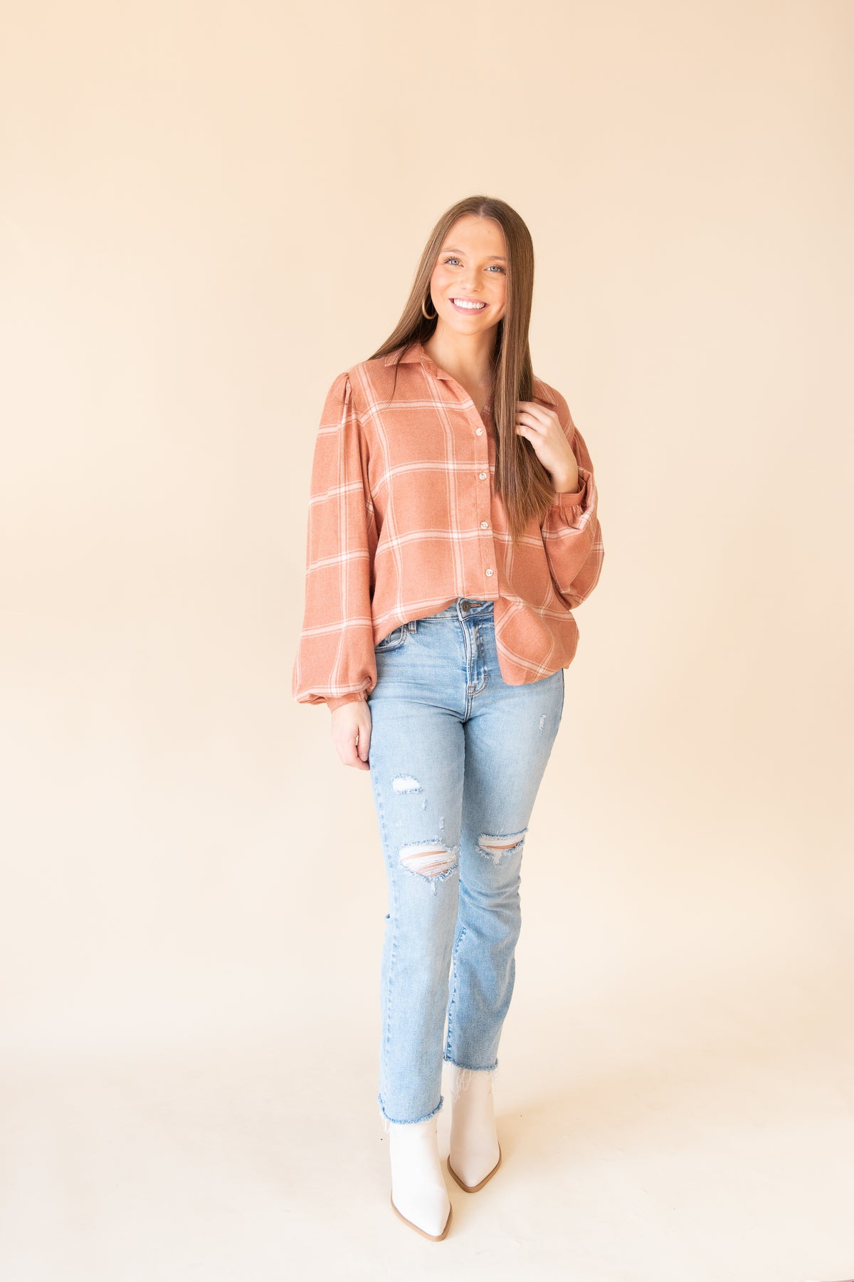 Overland Plaid Blouse