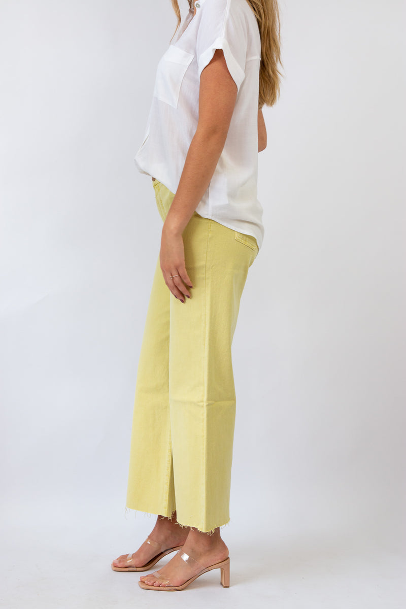 Meg High Rise Fab AB Wide Leg Raw Hem