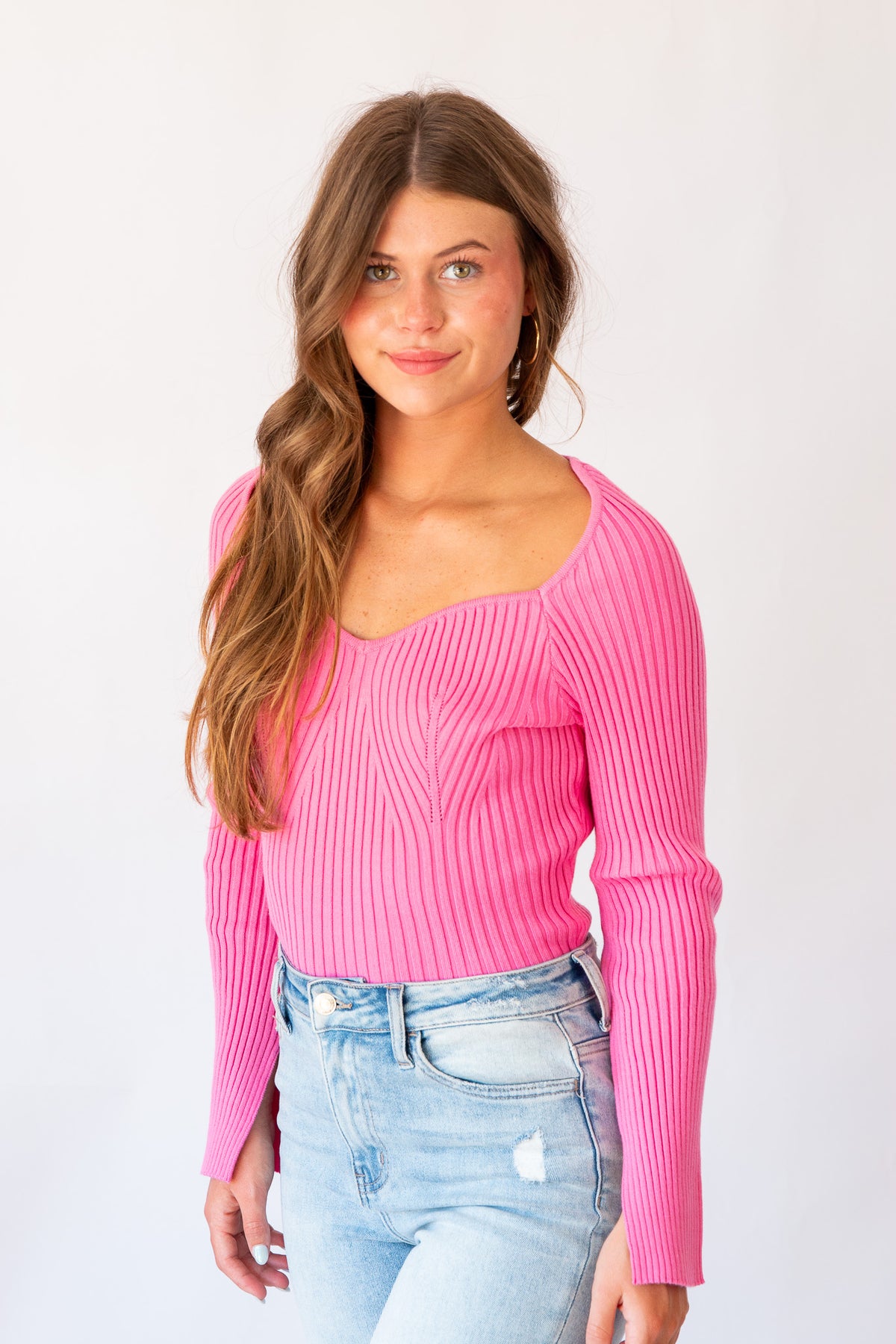 Ellyn Ribbed Long Sleeve Top