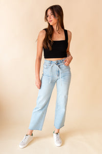 Ella High Rise Wide Straight Jeans