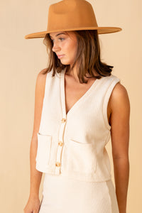Mountain Air Buttoned Knit Vest