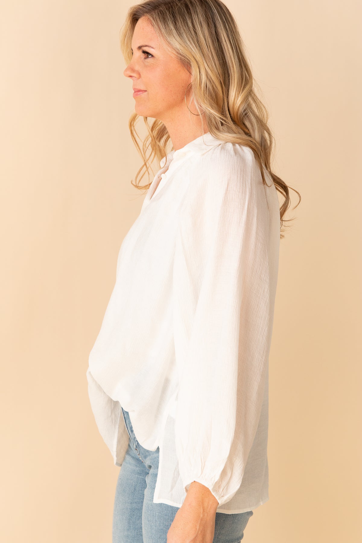 Courtney Loose Fit Button Up Top